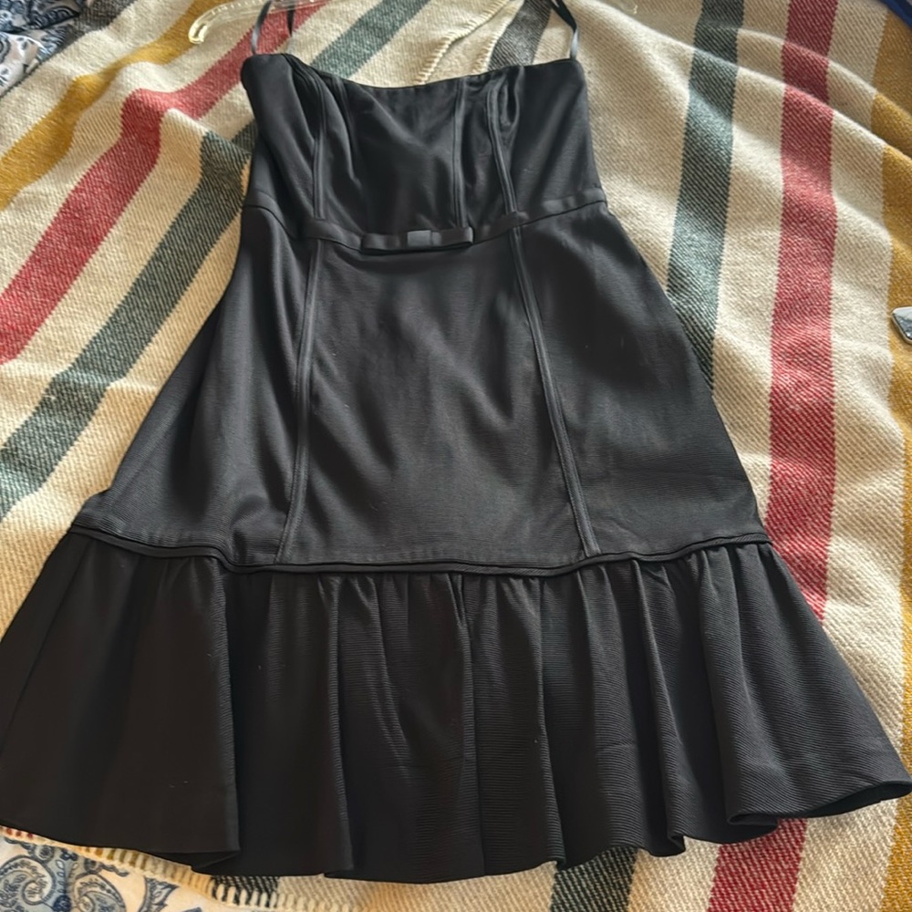 White House black market black strapless dress